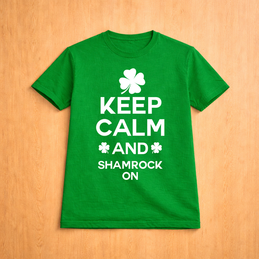 Keep Calm (Shamrock On) - T-Shirt