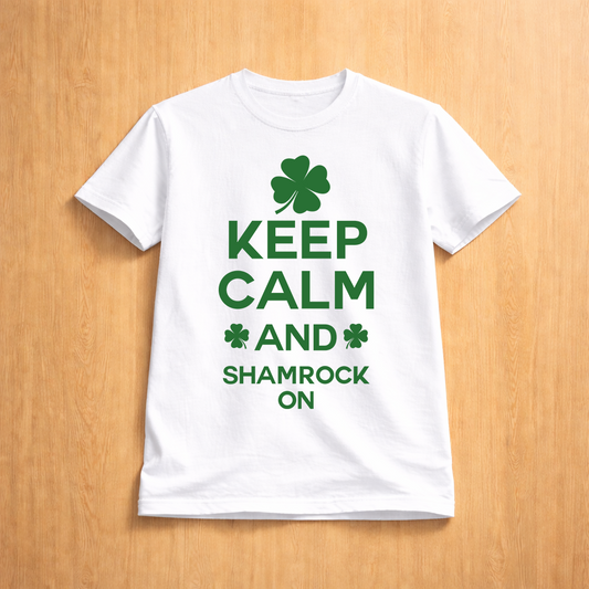 Keep Calm (Shamrock On) - T-Shirt